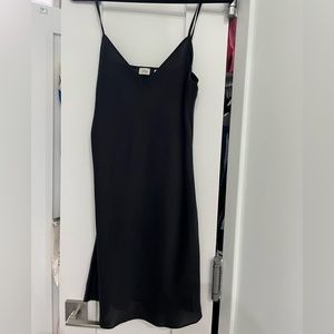 Aritzia Wilfred Black mini silk dress